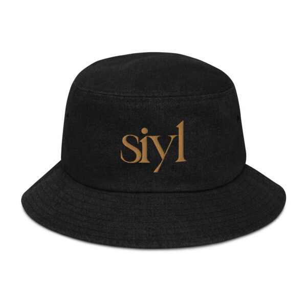 SIYL Gold Logo Denim Bucket Hat