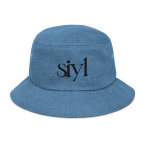 SIYL Black Logo Denim Bucket Hat