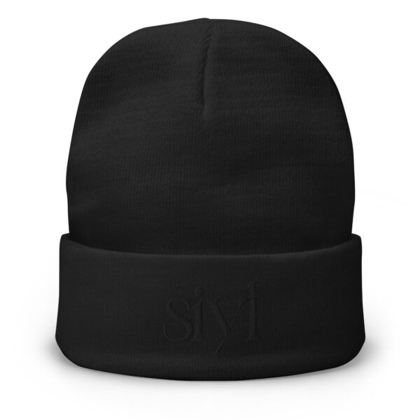 SIYL Black Logo Beanie - Image 2