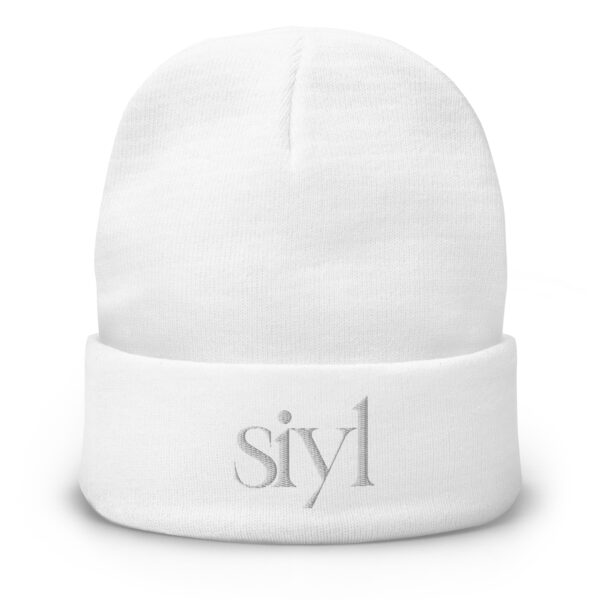 SIYL White Logo Beanie - Image 6